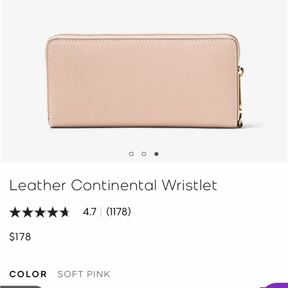 Michael Kors Leather Continental Wristlet - Picture 5 of 6